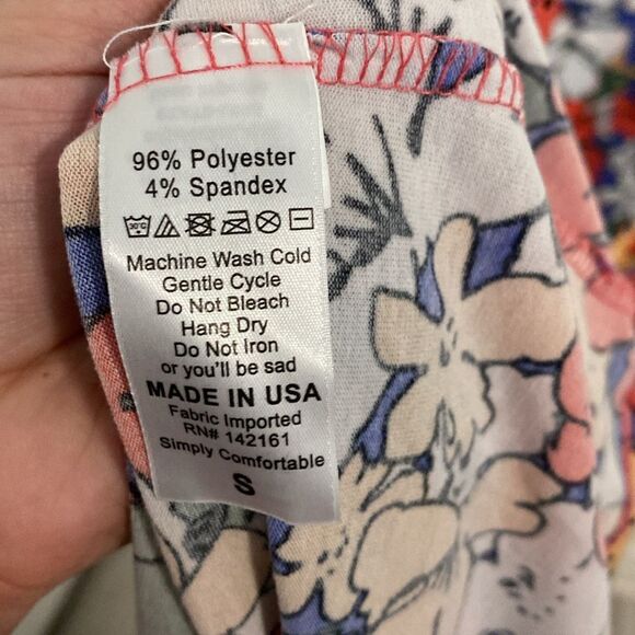 Lularoe- Dani long maxi dress - bright orange and purple floral print-size small - Picture 5 of 8